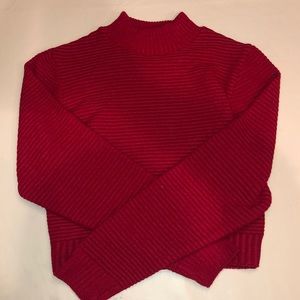 Red Cropped Sweater